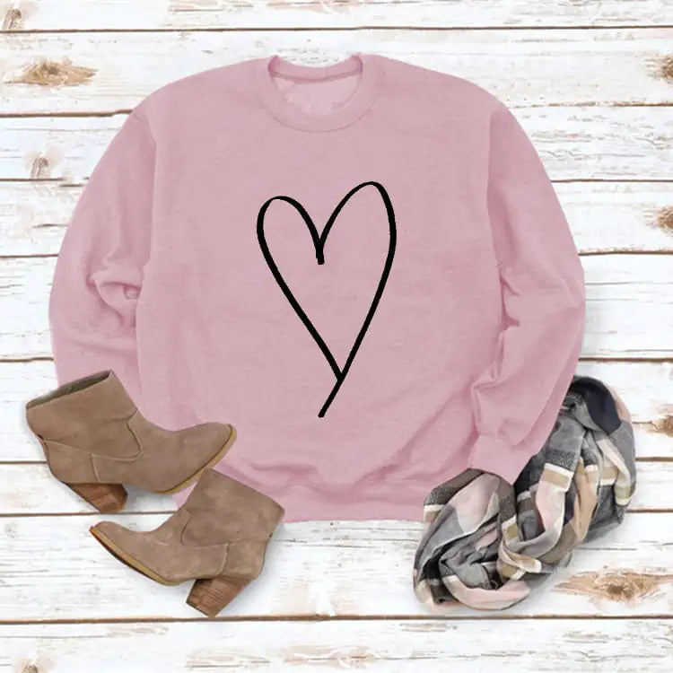 Valentine's Day Casual Long Sleeve Sweatshirt for Women