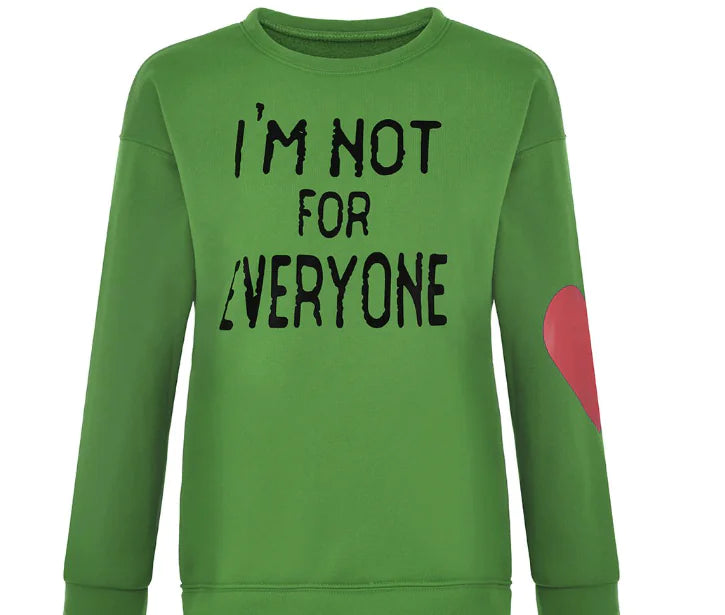 Autumn Valentine's Day Love Letter Print Long Sleeve Sweater