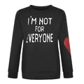 Valentine's Day Love Letter Print Long Sleeve Sweater