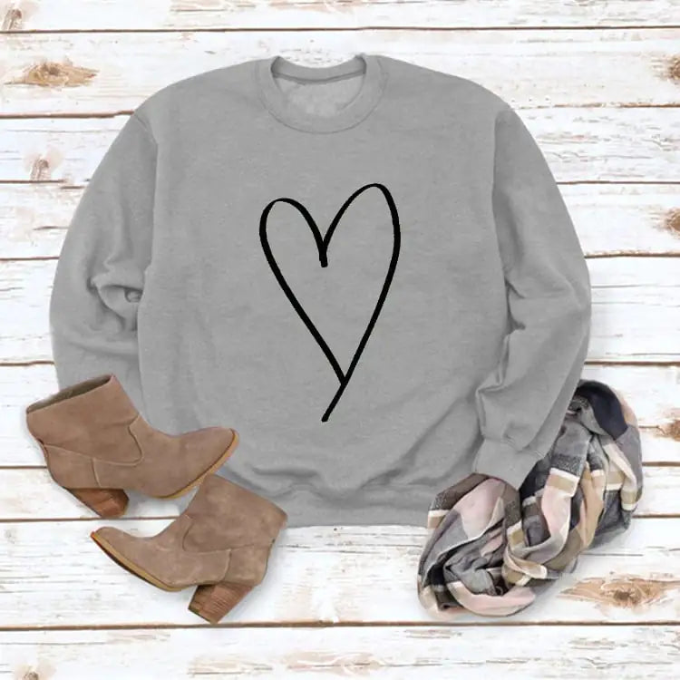 Valentine's Day Casual Long Sleeve Sweatshirt for Women