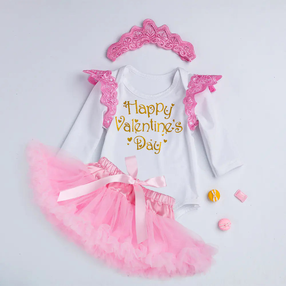 Newborn Girl's Valentine's Day Tutu Dress Set