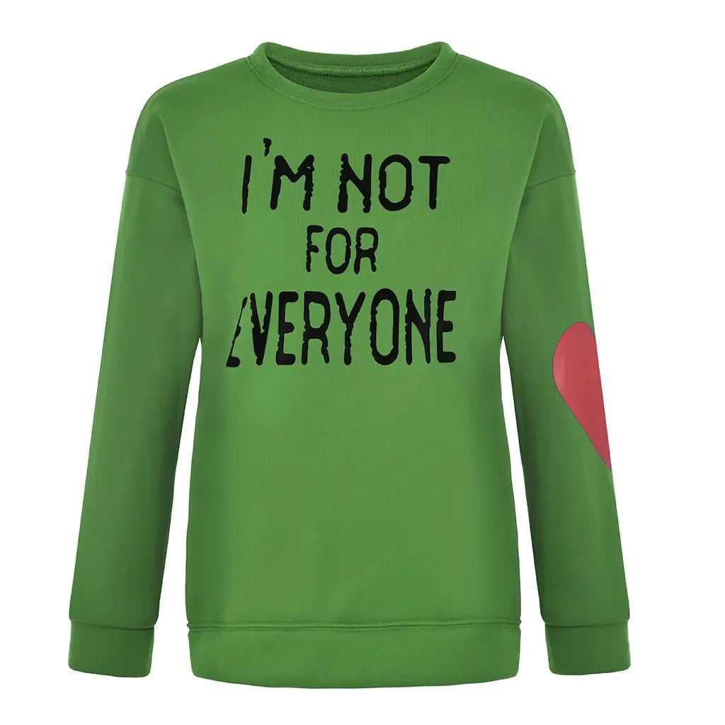 Valentine's Day Love Letter Print Long Sleeve Sweater