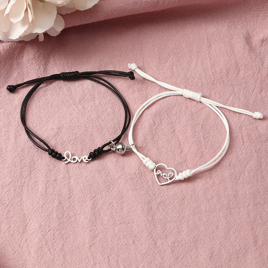 Attractive Alloy Love Magnet Valentine's Day Bracelet