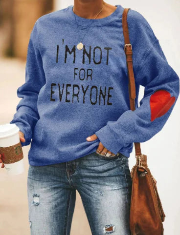 Valentine's Day Love Letter Print Long Sleeve Sweater