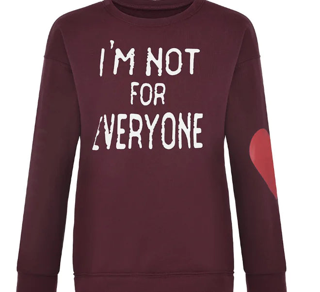 Autumn Valentine's Day Love Letter Print Long Sleeve Sweater