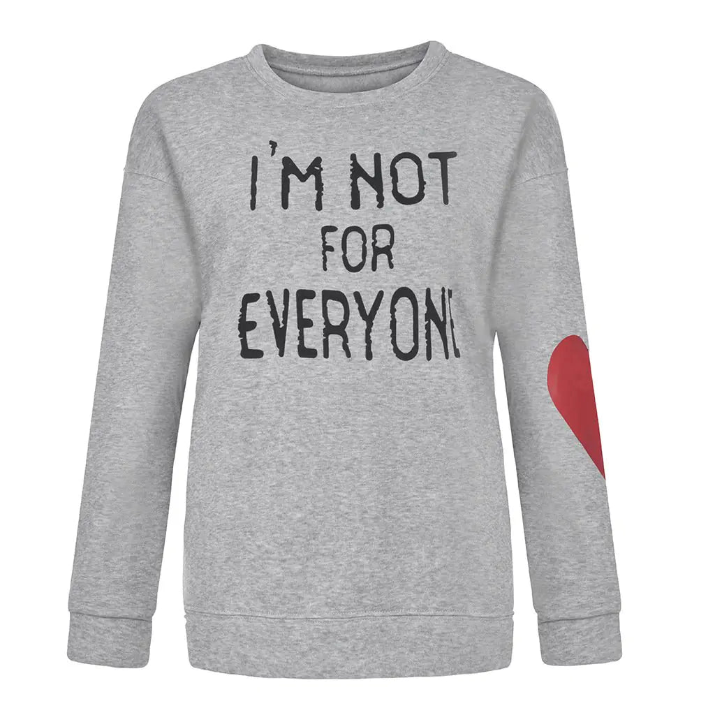 Autumn Valentine's Day Love Letter Print Long Sleeve Sweater