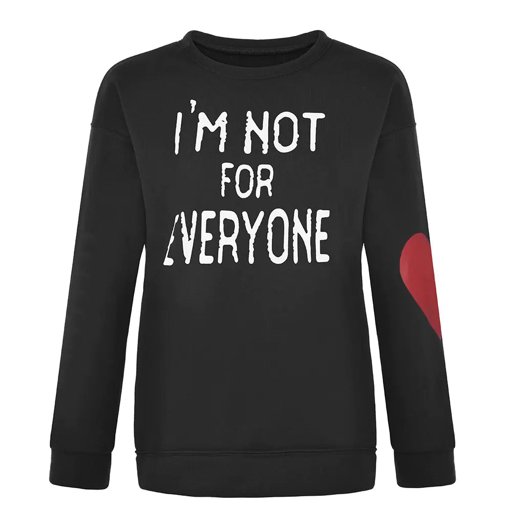 Valentine's Day Love Letter Print Long Sleeve Sweater