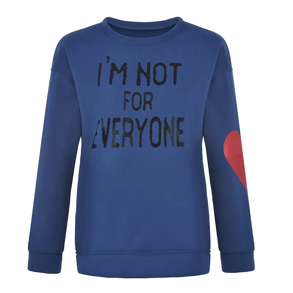 Valentine's Day Love Letter Print Long Sleeve Sweater