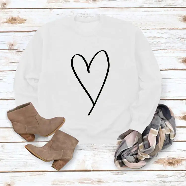 Valentine's Day Casual Long Sleeve Sweatshirt for Women