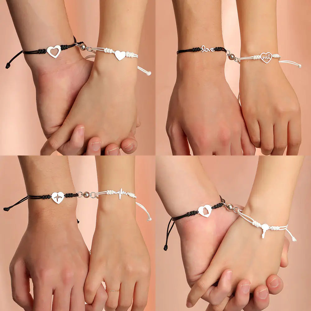 Attractive Alloy Love Magnet Valentine's Day Bracelet
